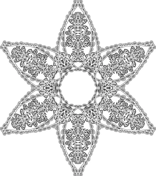 Ornament schwarzes Mandala. — Stockvektor