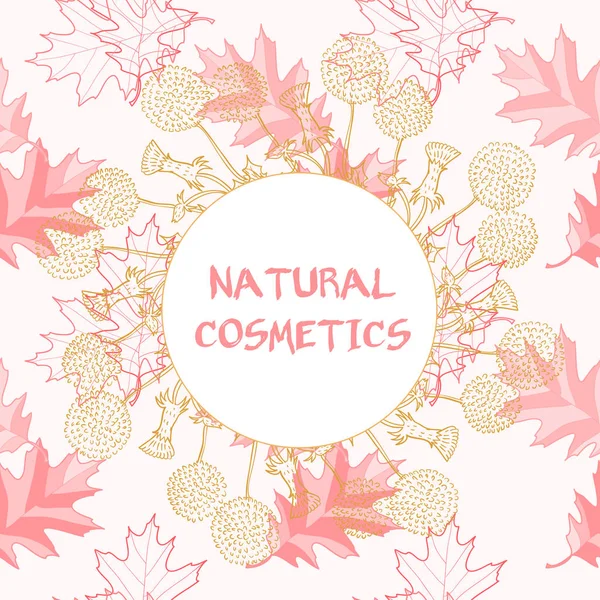 Vector label for natural cosmetic products. — ストックベクタ