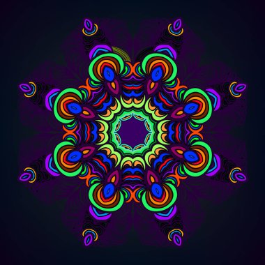 Soyut renkli mandala