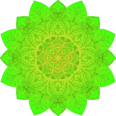 Mandala dekoratif elemanlar.