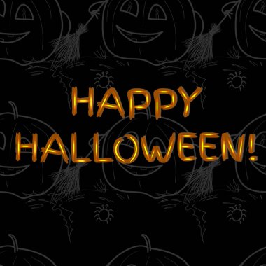 Mutlu Cadılar Bayramı dekoratif kartı