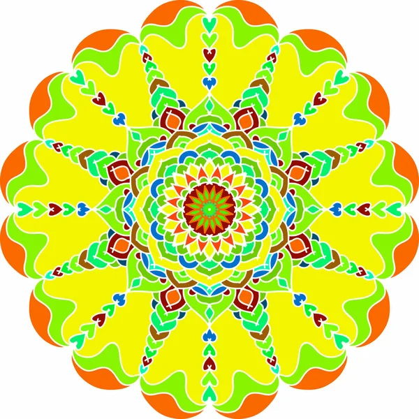 Mandala abstrait coloré — Image vectorielle