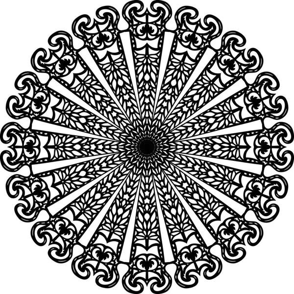 Ornament black mandala. — 스톡 벡터