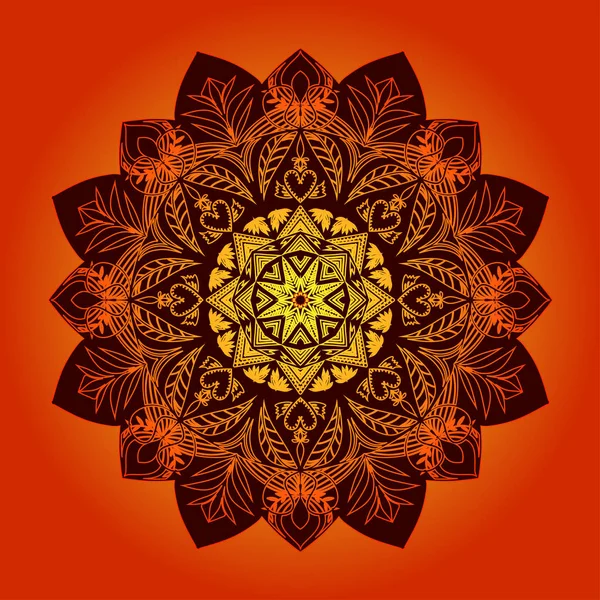 Abstraktní Dekorativní Mandala Vzor — Stockový vektor