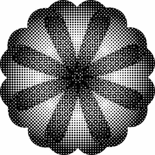 Ornement mandala noir . — Image vectorielle