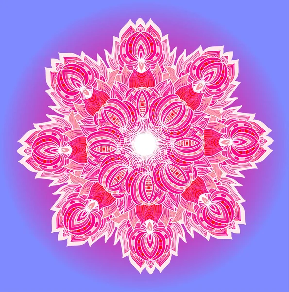 Carte colorée avec mandala . — Image vectorielle