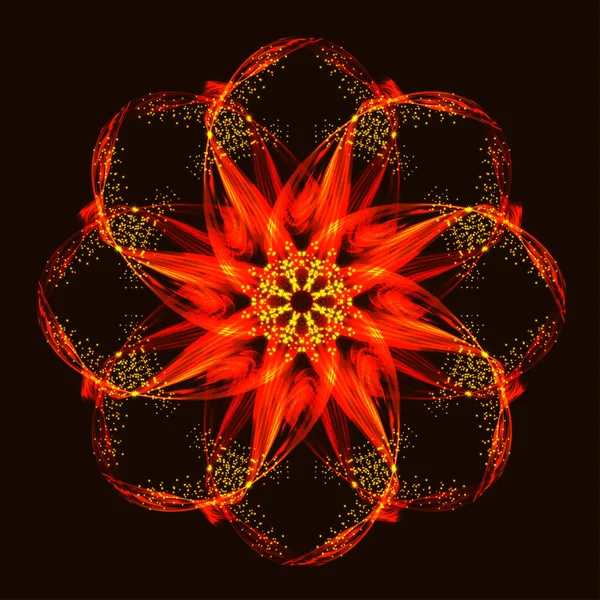 Mandala warna-warni abstrak - Stok Vektor