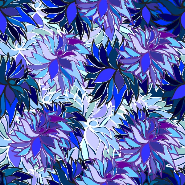 Fondo floral sin costuras — Vector de stock