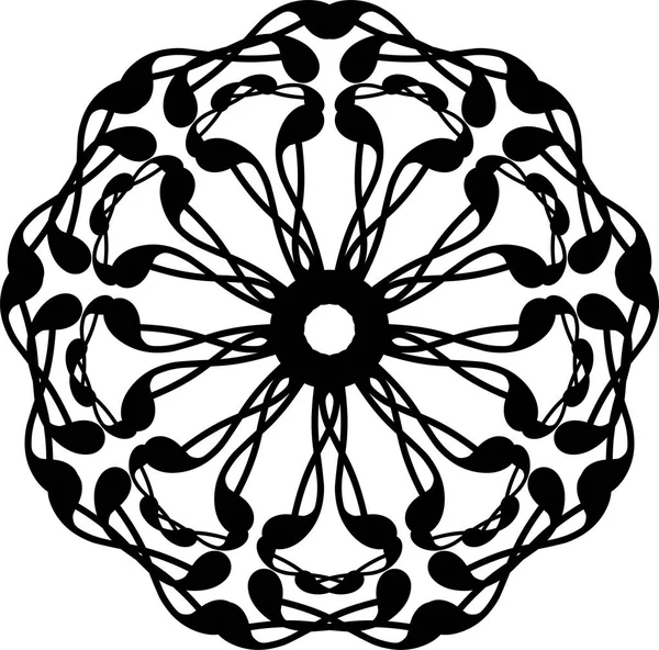 Modèle de mandala abstrait. Conception d'ornement rond . — Image vectorielle