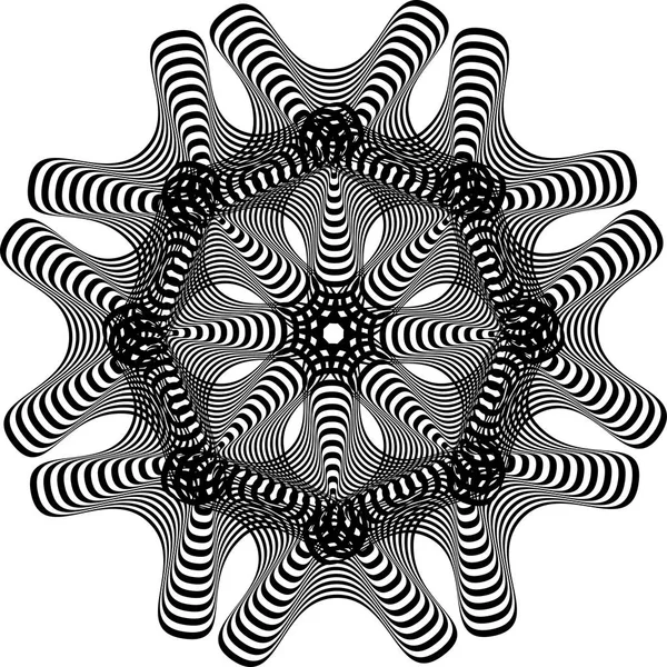 Abstract mandala pattern. Round ornament design. — 스톡 벡터