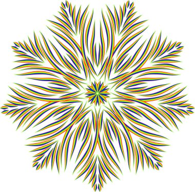 Soyut mandala deseni. Yuvarlak süs tasarımı.