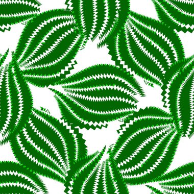 Abstract bright decorative background. Colorful seamless texture for web, textile, stationery. Exotic green leaves.