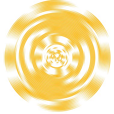 Çizgili daire arkaplan, soyut desen. Radikal grafik ögesi.