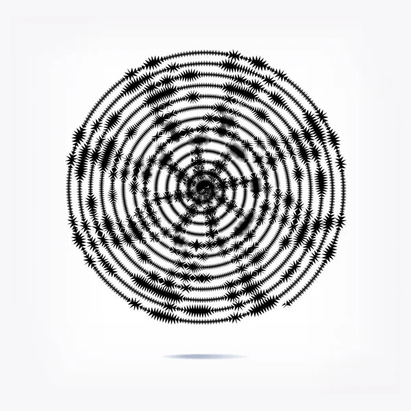ストライプの円の背景、抽象的なパターン。放射線グラフィック要素. — ストックベクタ