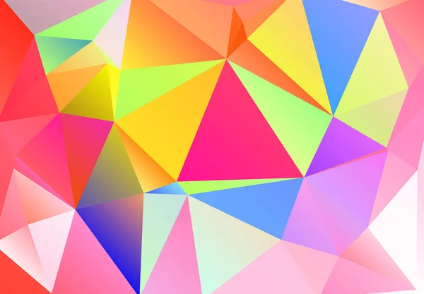 Abstrakt polygonal bakgrund. Futuristisk stil. Geometriska färgglada triangel struktur. Mosaikyta. — Stock vektor