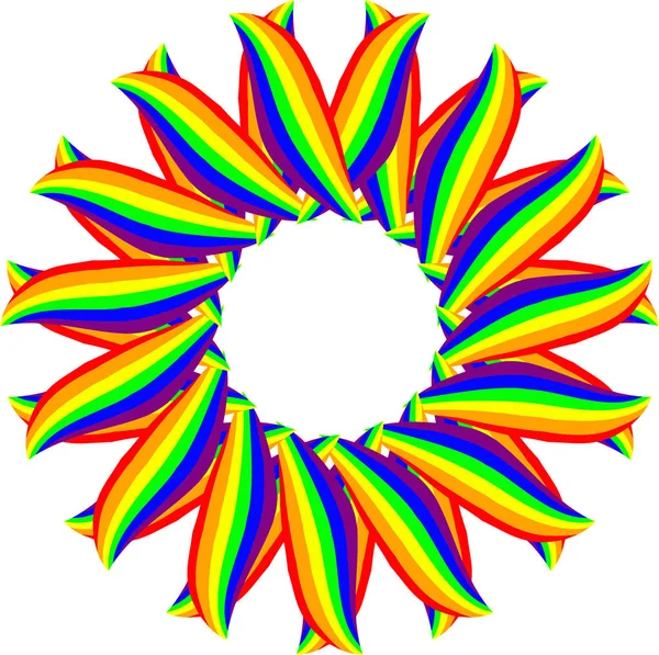 Patrón de arco iris abstracto. Diseño de ornamento redondo . — Vector de stock