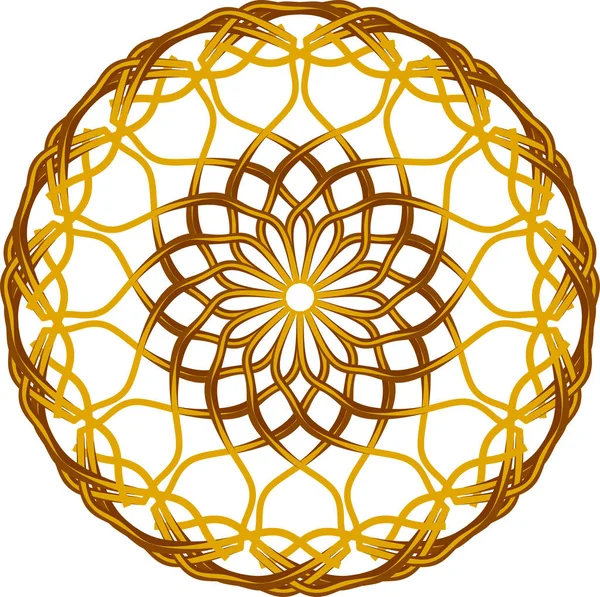 Abstract mandala pattern. Round ornament design. — 스톡 벡터