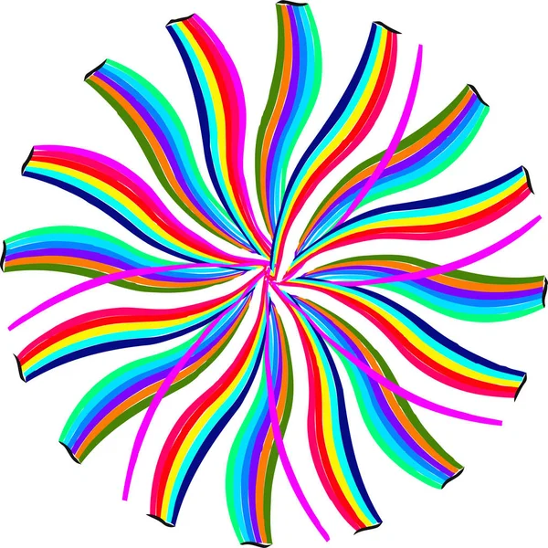 Abstrato padrão de forma floral arco-íris. Design decorativo ornamento . — Vetor de Stock