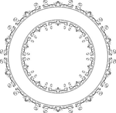 Zarif retro çiçek çerçevesi.