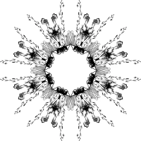Cadre abstrait doodle — Image vectorielle