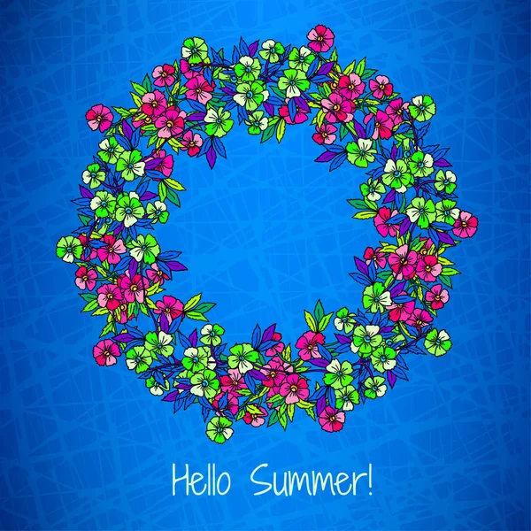 Decorative summer card — 스톡 벡터