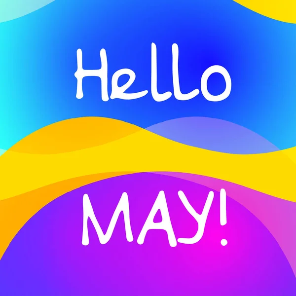 Hello May banner — Stok Vektör