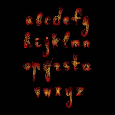 Cadılar Bayramı yazı harfleri.