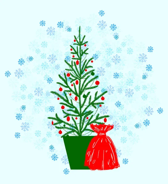 Illustration arbre de Noël — Image vectorielle