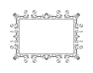 Zarif retro çiçek çerçevesi.