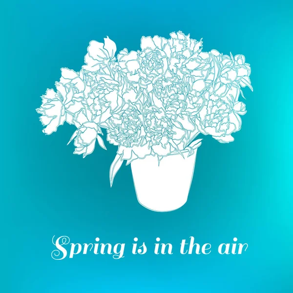 La primavera está en el aire. Tarjeta decorativa . — Vector de stock