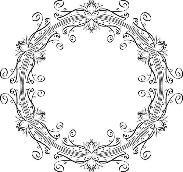 Elégant cadre floral rétro . — Image vectorielle