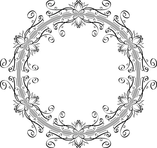 Elegante retro bloemenframe. — Stockvector