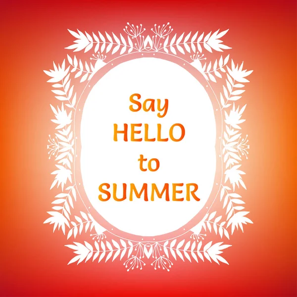 Carte d'été décorative — Image vectorielle