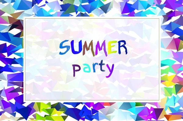 Summer party card template — Stock Vector