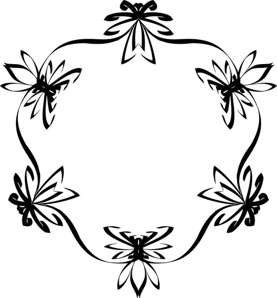 Quadro floral abstrato — Vetor de Stock