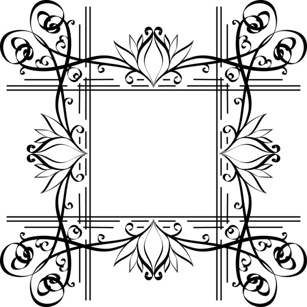 Elégant cadre floral rétro . — Image vectorielle