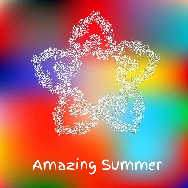 Carte d'été décorative — Image vectorielle