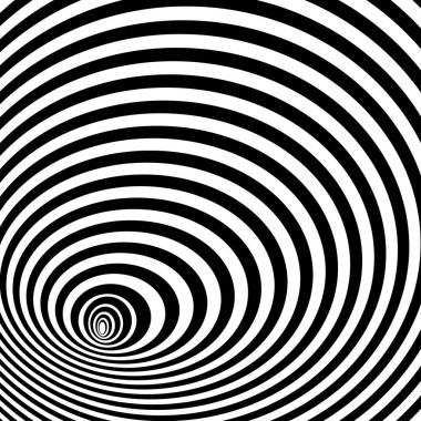 Soyut siyah ve beyaz arka plan bükülmüş. Bozuk yüzey optik yanılsama. Çarpık çizgili.