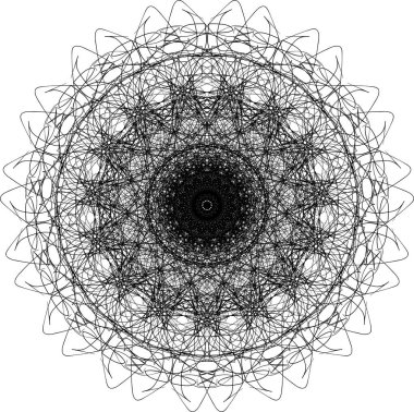 Soyut spirografi elemanı. Süsleme Mandala hat tasarımı.