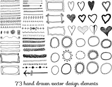 Grafik tasarım öğeleri kümesi