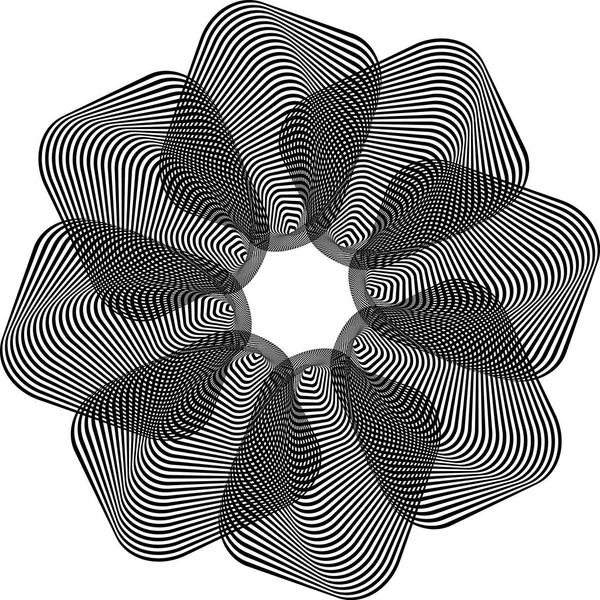 Forma floral abstracta sobre fondo blanco . — Vector de stock