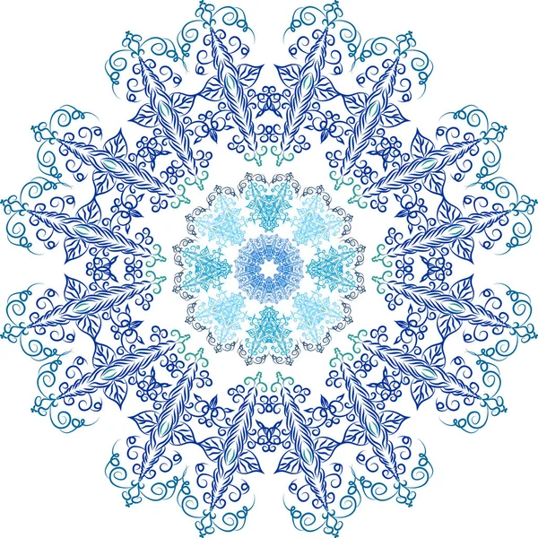 Mandala astratto o fiocco di neve — Vettoriale Stock