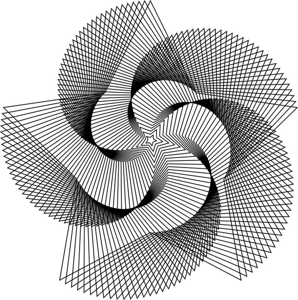 Абстрактный запутанный фон. Оптическая иллюзия искаженной поверхности. Перекрученные полосы . — стоковый вектор