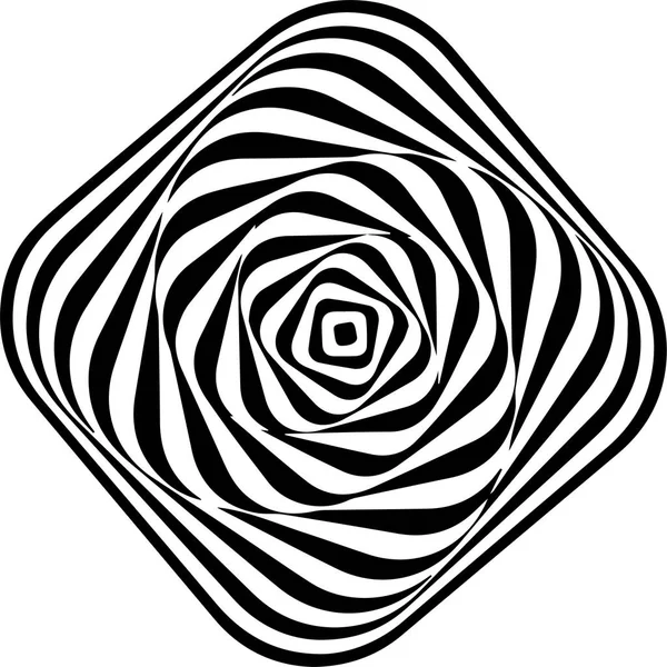 Illusion Optique Noir Blanc — Image vectorielle