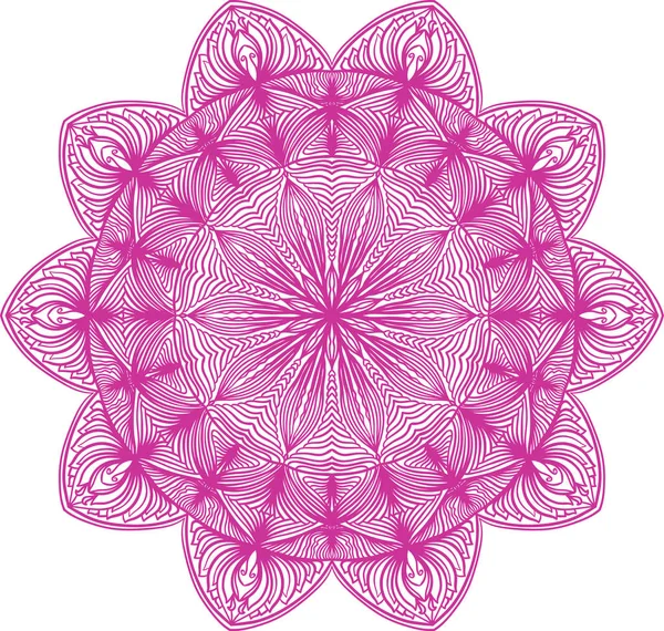 Прикраса Мандали Вітальних Листівок Абстрактний Геометричний Круглий Орнаментальний Візерунок Фон — стоковий вектор