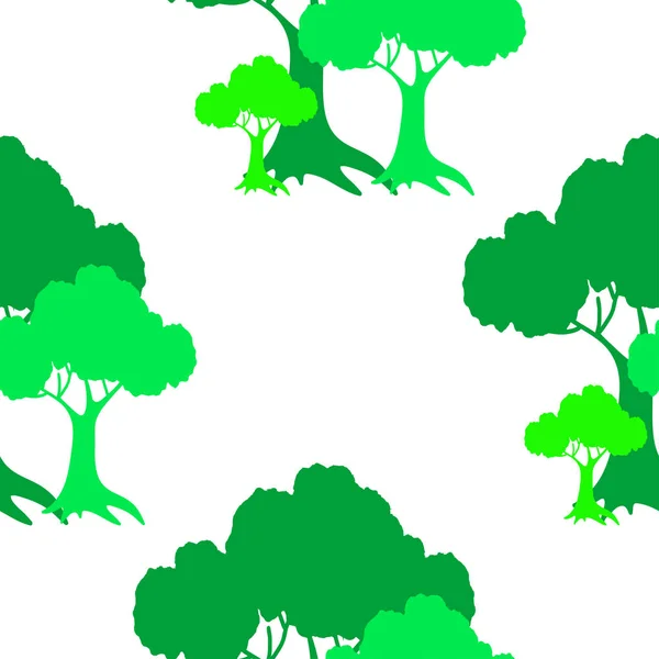 Seamless pattern with trees — Stock Vector