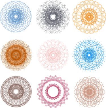 Set of mandalas. Vintage decorative elements.