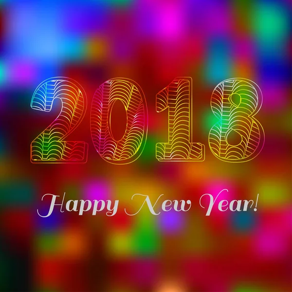 Bonne année 2018 fond festif — Image vectorielle