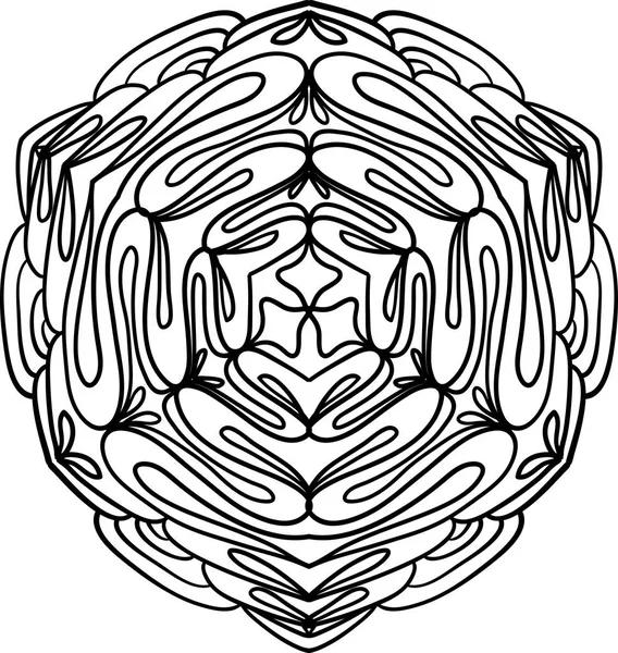 Αφηρημένη εικόνα σε στυλ doodle. Διακοσμητικό στοιχείο σχεδιασμού για κάλυμμα, θήκη, στρώμα γιόγκα, κάρτα, αφίσα, ύφασμα. Ινδικό λουλουδάτο περίτεχνο μοτίβο. — Διανυσματικό Αρχείο
