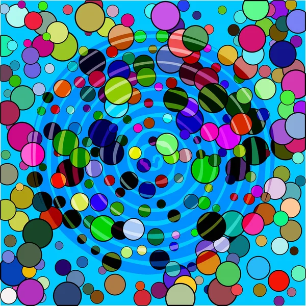 Творческий фон с красочными кругами . — стоковый вектор